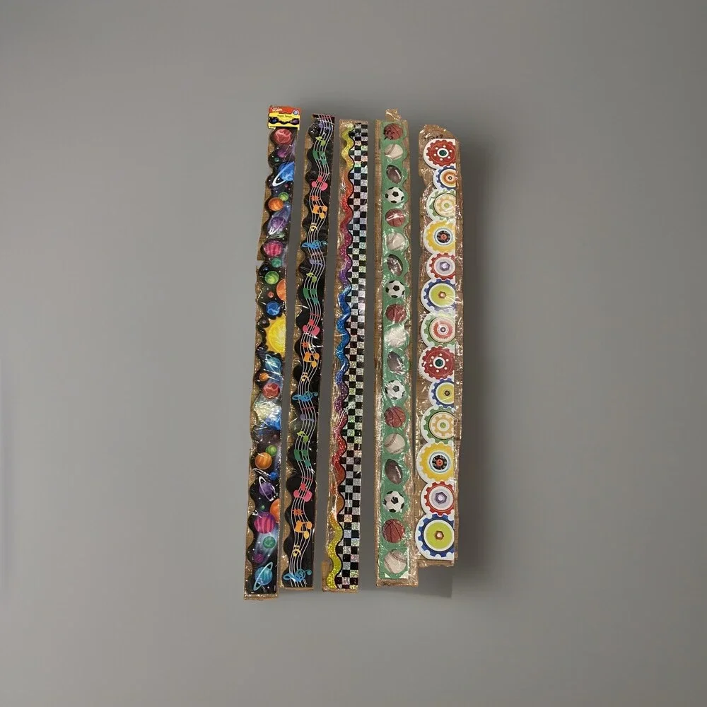 Lot Of 5 Bulletin Board Borders Space Racecar